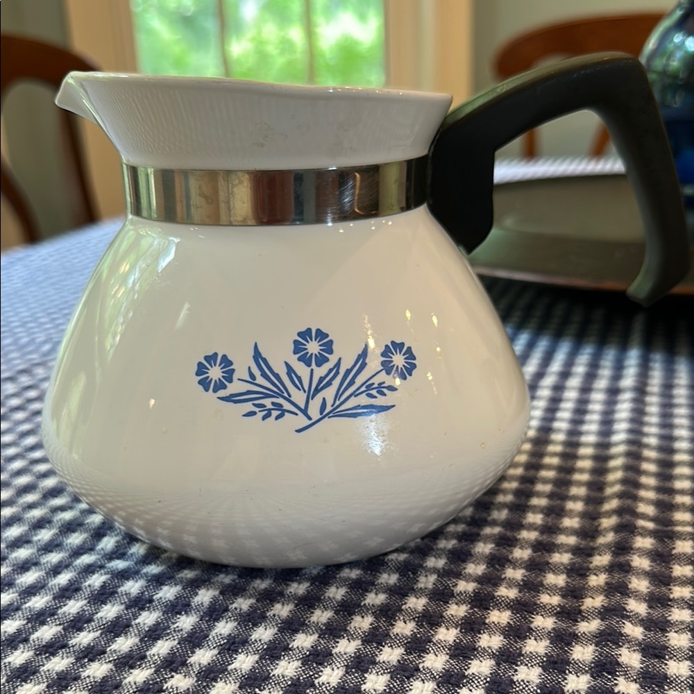 Vintage Corningware Corn Flower Blue Tea Pot